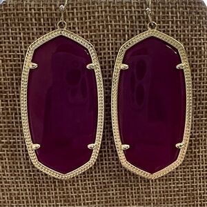 Kendra Scott Plum/Gold Danielle Earrings